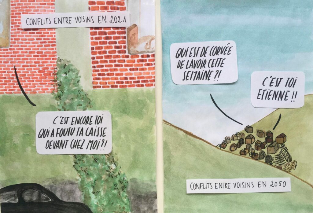 Dessin sur l'effondrement