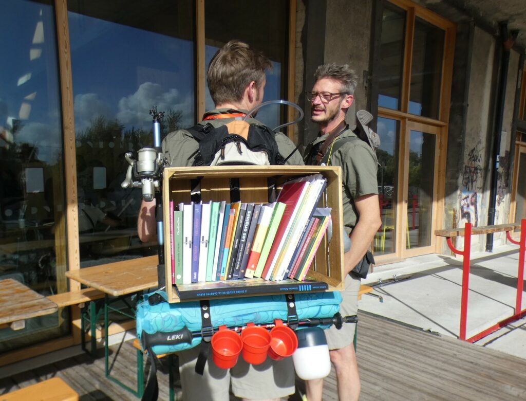 L'atelier «Bibliotrek» de la compagnie, lors du Festival des livres d'en haut.